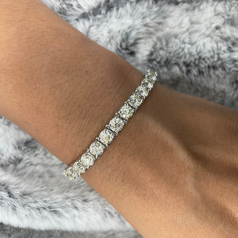 Natural White Diamond 3 Carat Tennis Bracelet | Noémie
